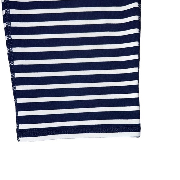 Athleta Striped Cropped Leggings. Size: M Color: Dark Blue and White - Picture 7 of 9